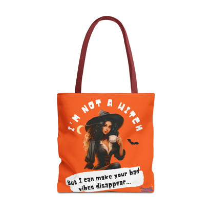 Bad Vibes Be Gone! Orange Tote Bag