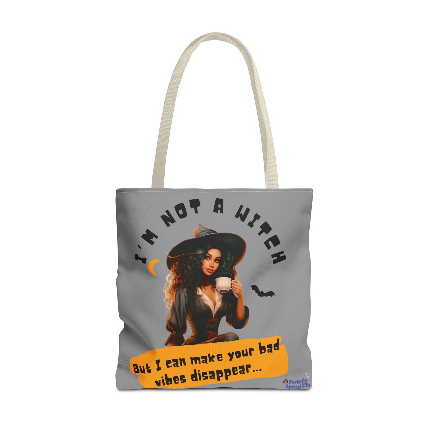 Bad Vibes Be Gone! Gray & Orange Tote Bag