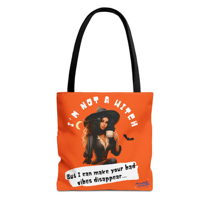 Bad Vibes Be Gone! Orange Tote Bag