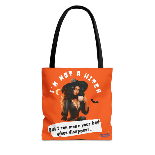 Bad Vibes Be Gone! Orange Tote Bag