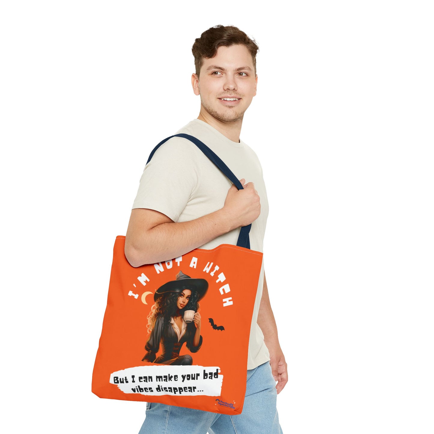 Bad Vibes Be Gone! Orange Tote Bag