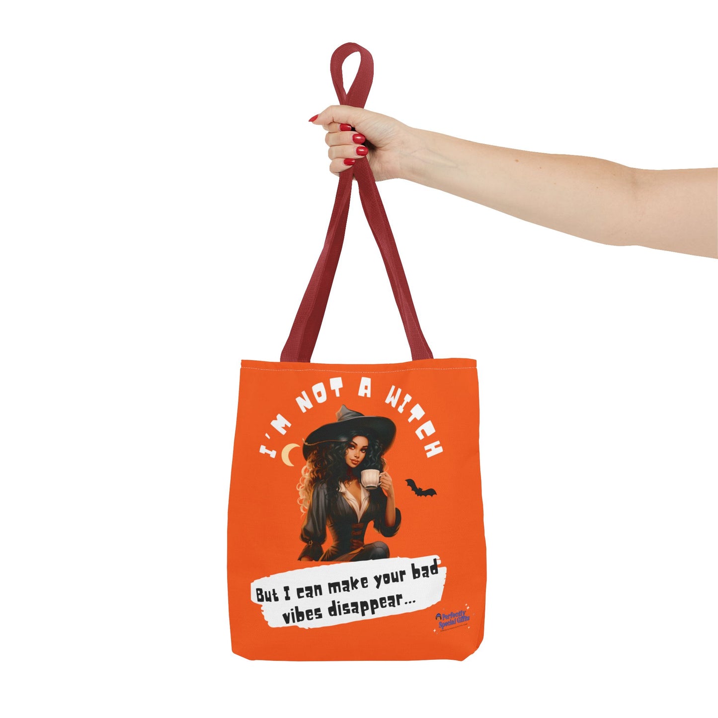 Bad Vibes Be Gone! Orange Tote Bag