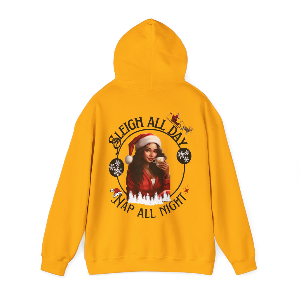 Sleigh All Day Nap All Night Hoodie – Funny Christmas Hoodie for Moms