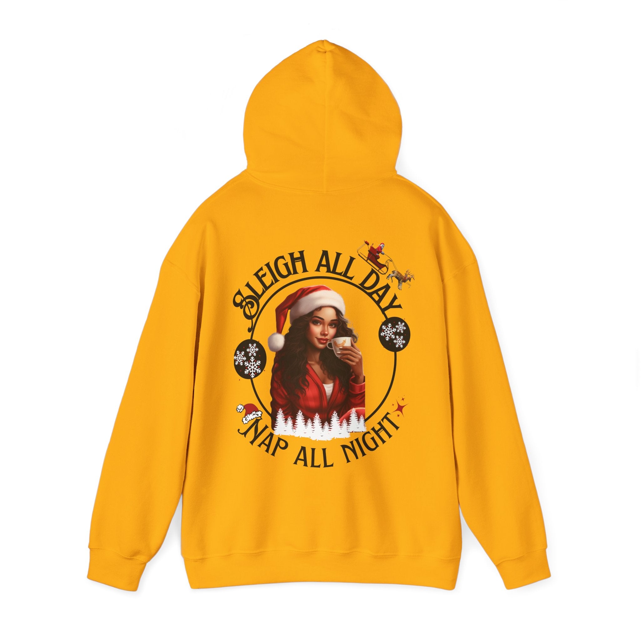 Sleigh All Day Nap All Night Hoodie – Funny Christmas Hoodie for Moms