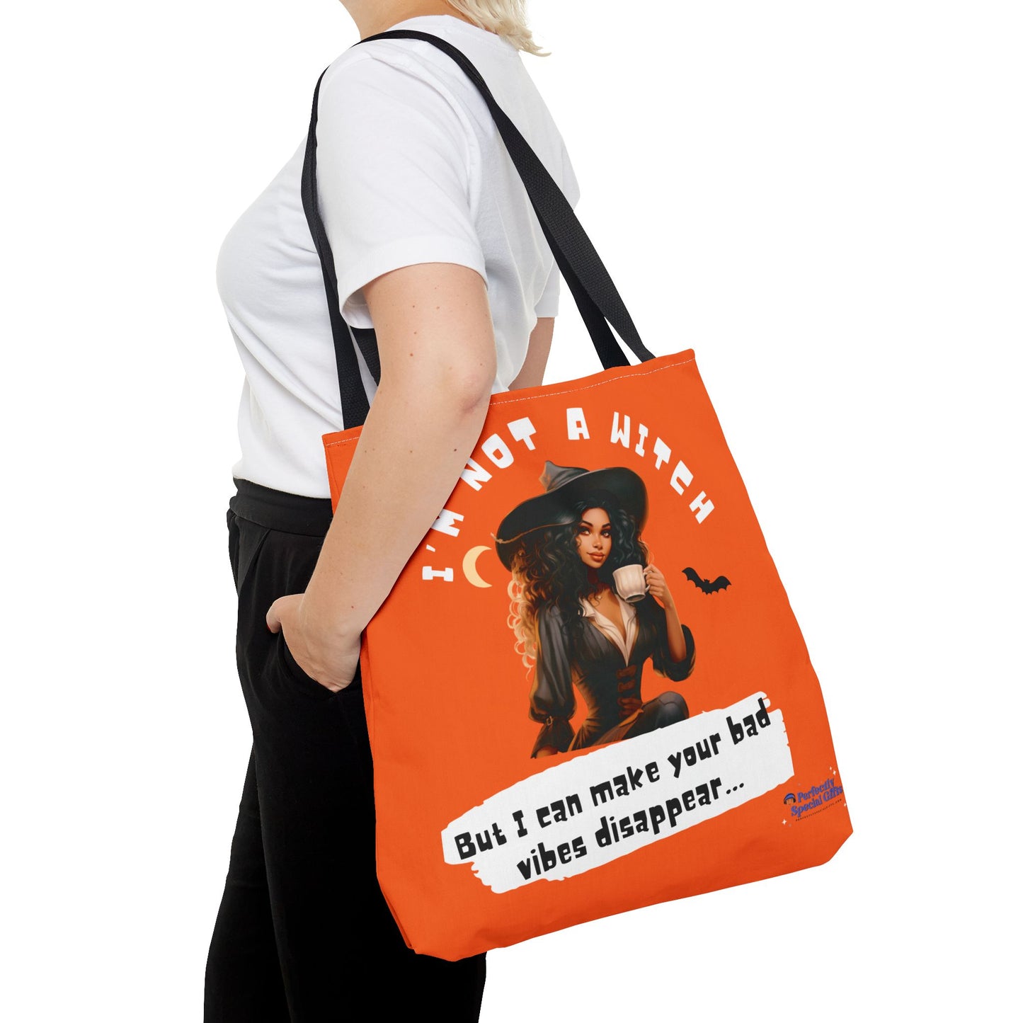 Bad Vibes Be Gone! Orange Tote Bag