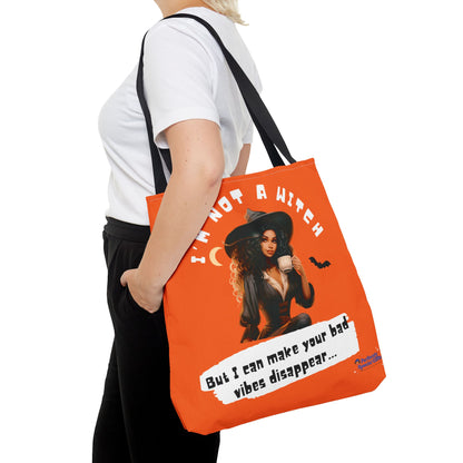 Bad Vibes Be Gone! Orange Tote Bag