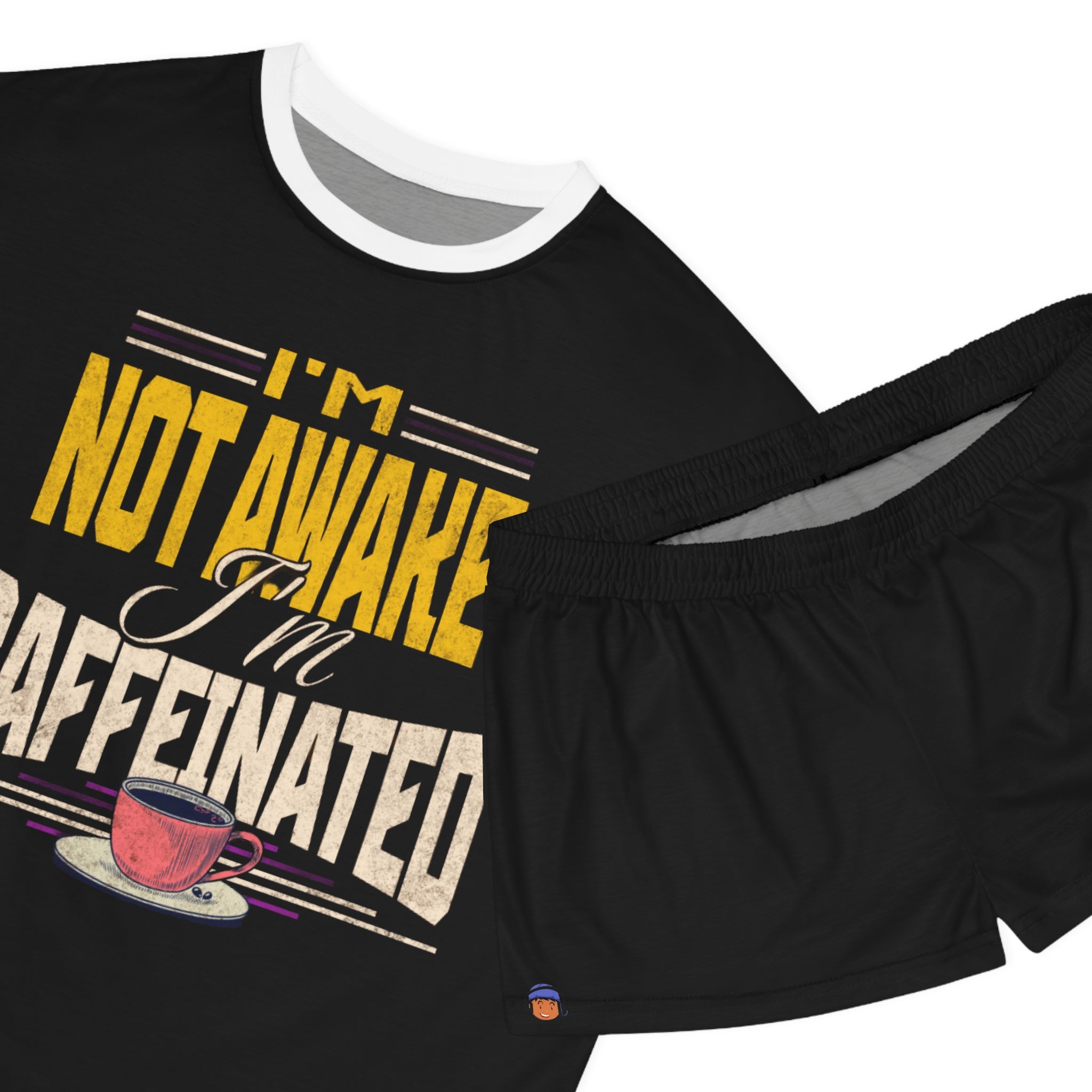 I'm Not Awake, I'm Caffeinated | Women's Short Pajama Set
