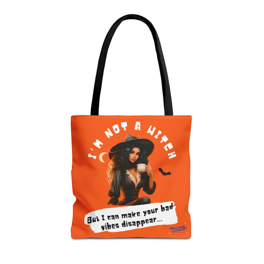 Bad Vibes Be Gone! Orange Tote Bag