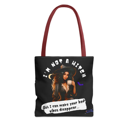 Bad Vibes Be Gone! Black Tote Bag